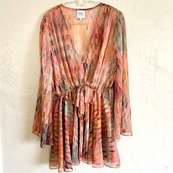 MISA Los Angeles Kaia Dress- in Disco Matrix Size S NWOT - Picture 2 of 11